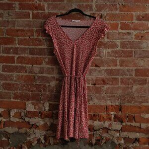 Women's Red/White Floral Dress